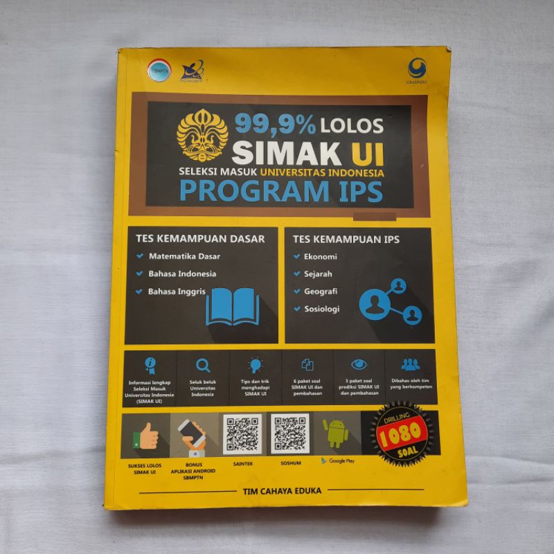 Buku 99.9% LOLOS SIMAK UI PROGRAM IPS