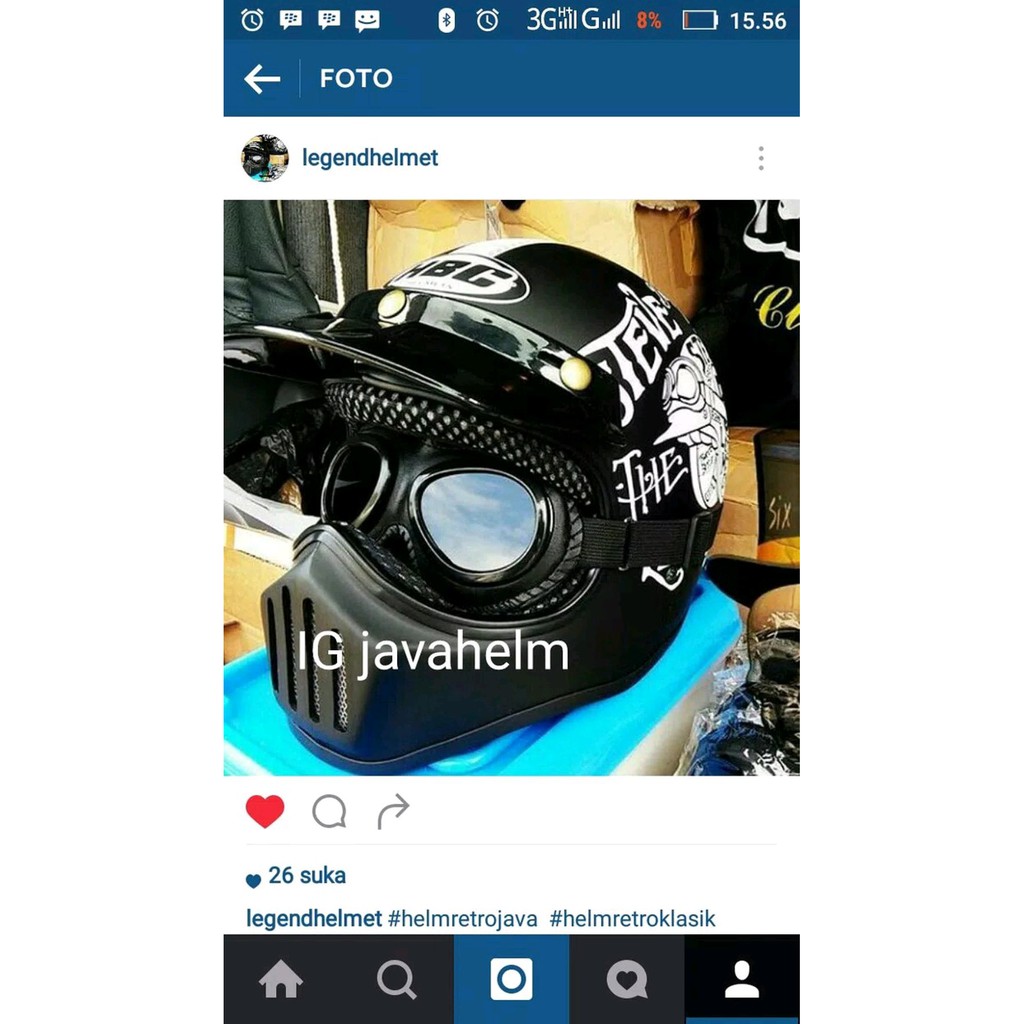 Helm Cakil HBC + Kacamata Bagus