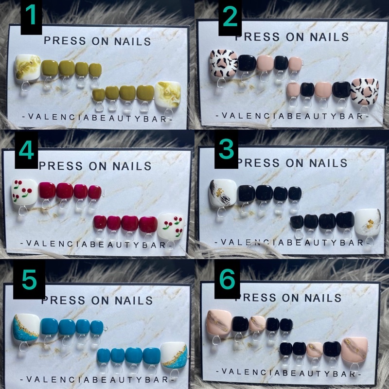 press on nails kaki