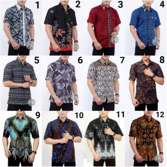 Size M L Xl Xxl Xxxl Bswart Batik Hrb026 Kenongo Hem Pendek Padi Pekalongan M L Xl Batik Pria Murahl