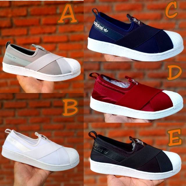 ADIDAS SLIPON/Sepatu Wanita/ Fashion Wanita Pria /Sepatu Tanpa Tali/Snakers Murah