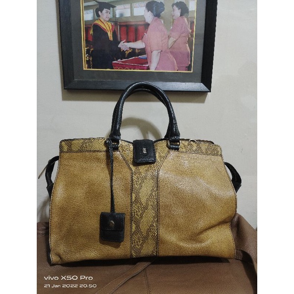 Morgan full kulas tebal preloved/tas kulit asli