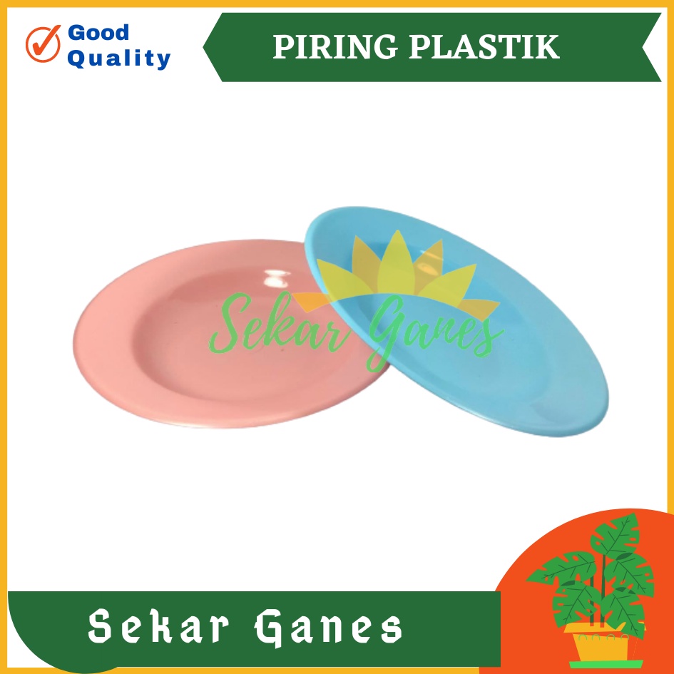 Sekarganes Lusinan Tebal Piring Plastik 8 Inch Warna Putih Pink Biru Pastel - Piring Kecil Besar Set Makan Plastik Acara Pesta Melamin Rotan Murah - Piring Plastik Lusinan Isi 12