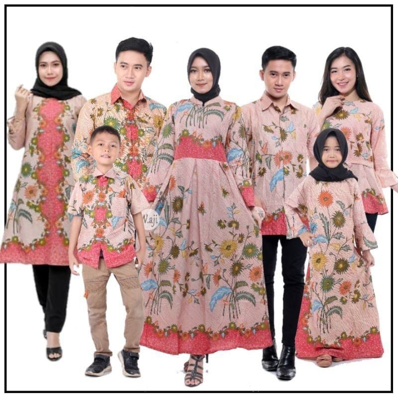 BATIK COUPLE KELUARGA sania ruffle ori ndoro jowi dnt motif ENCIM