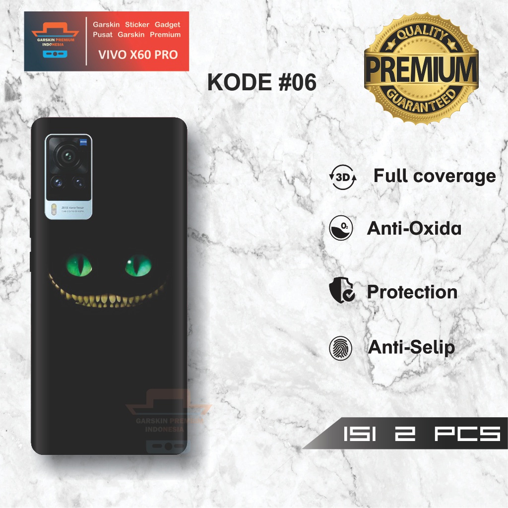 COD Garskin Sticker VIVO X60 PRO Motif 6-10 Bisa Request Gambar ISI 2.PCS