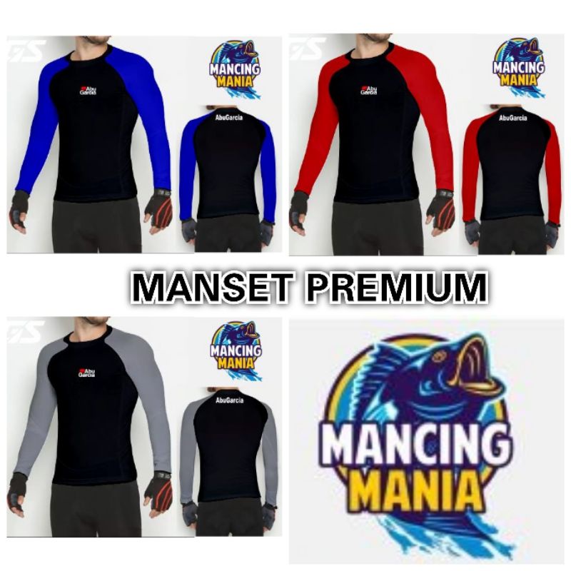 Jersey kaos manset mancing slimfit body bahan melar elastis serap keringat