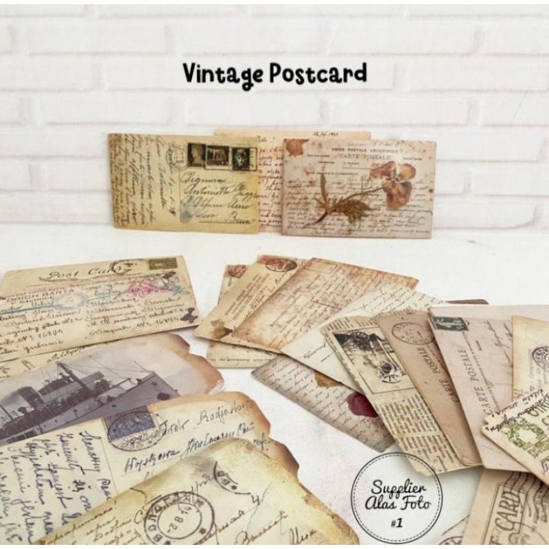 

Vintage postcard / kartu surat pos jadul / props foto