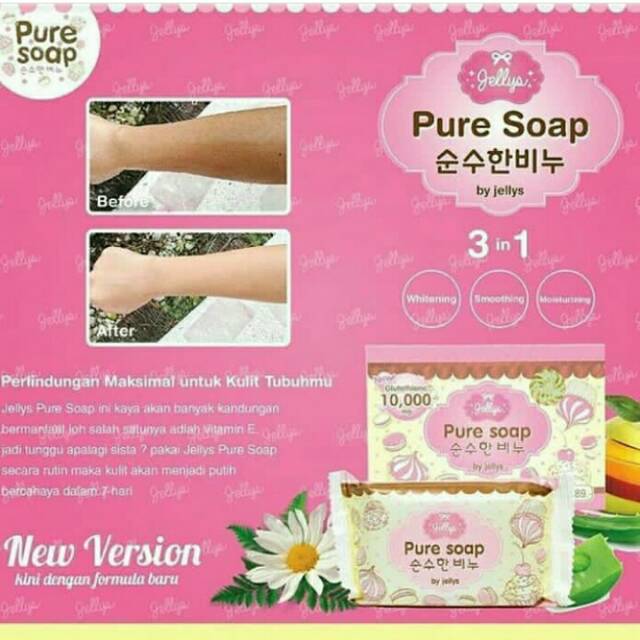 Jelly pure soap sabun pemutih original thailand 100% asli