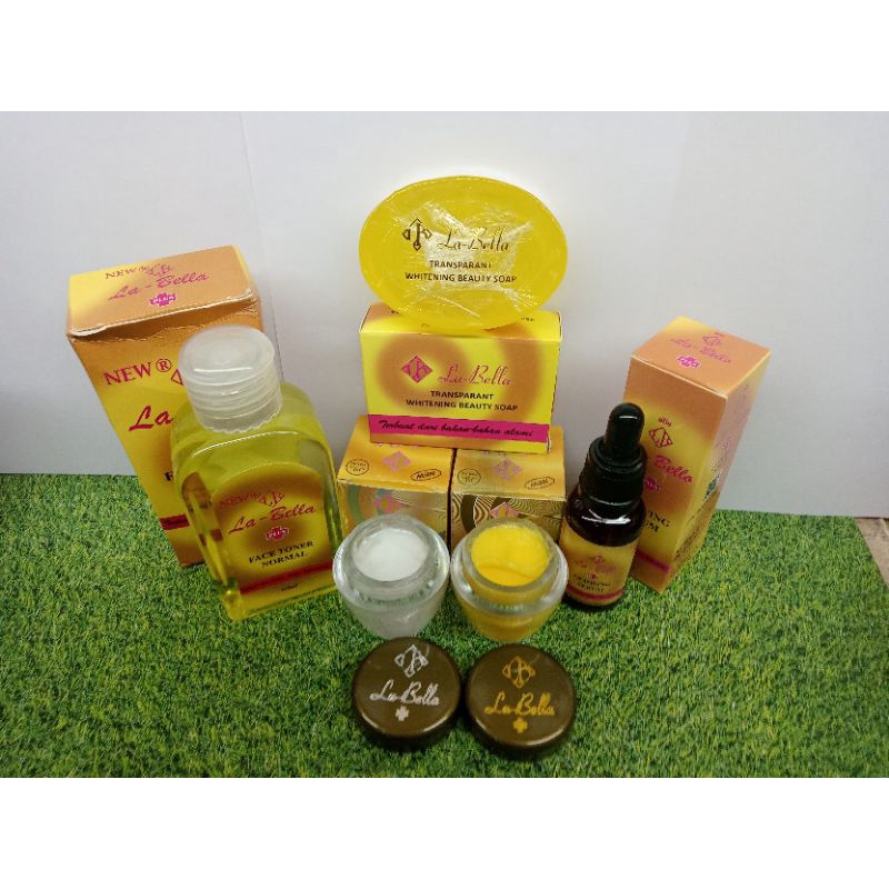 PAKET CREAM LA-BELLA 5in1 ORIGINAL // CREAM SIANG + MALAM + SERUM + TONER + SABUN