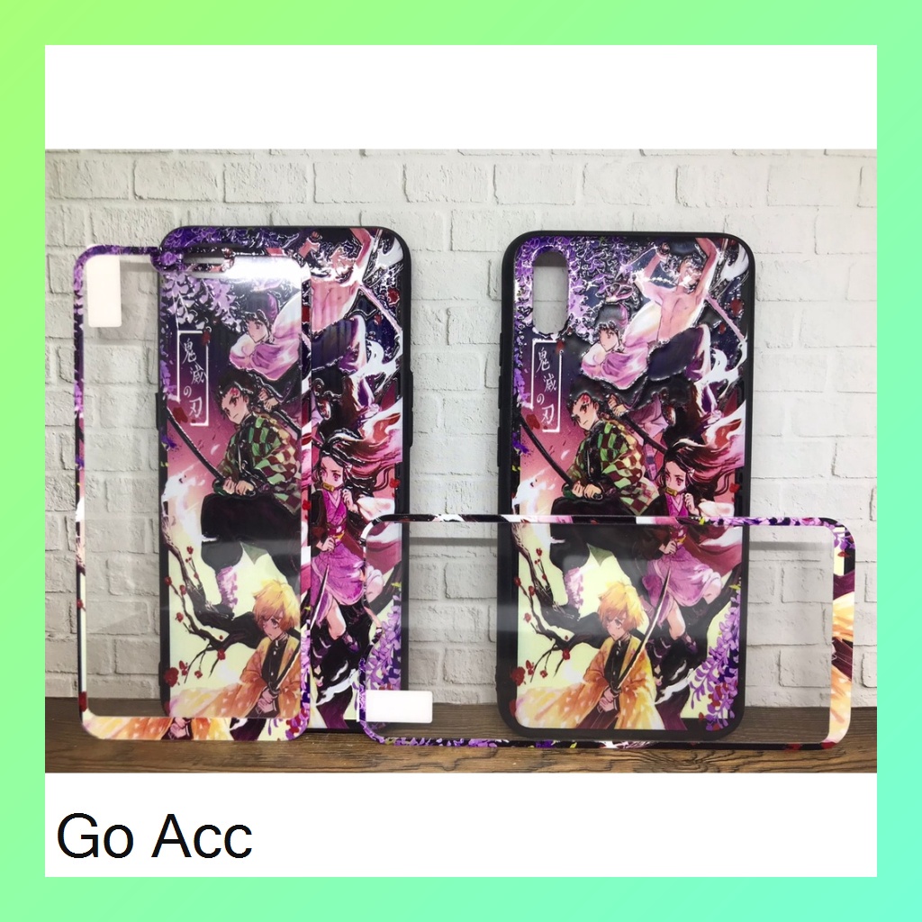 Softcase Tempered Glass karakter for Oppo A1k /C2 A31/Neo 5 A33/A53 A52/A72/A92/V5 A5S/A7/A12/A11K realme 2pro/U1/U2 7I/C17 C12 C15 Samsung J2 Prime Vivo y11/y12/y15/y17 y20/y20i/y20s/y12s y30/y30i/y50 y91/y93/y95 Redm1 3 3S 4A 5A 8A 9A 9i 9C HCTG 18