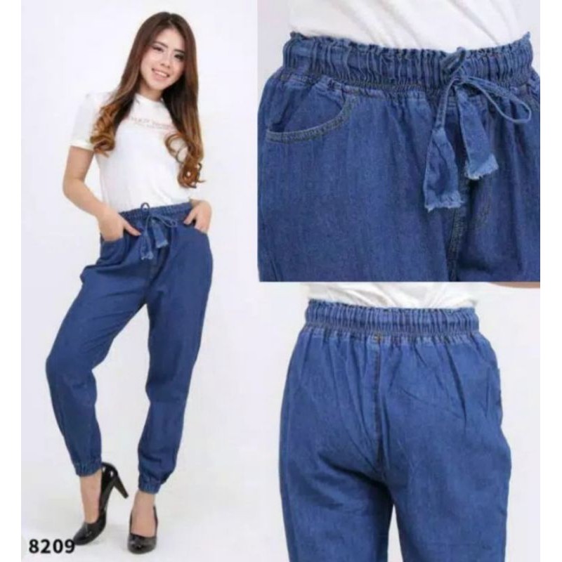 DENIM JOGGER PANTS /CELANA  JEANS BLOGGER TERBARU