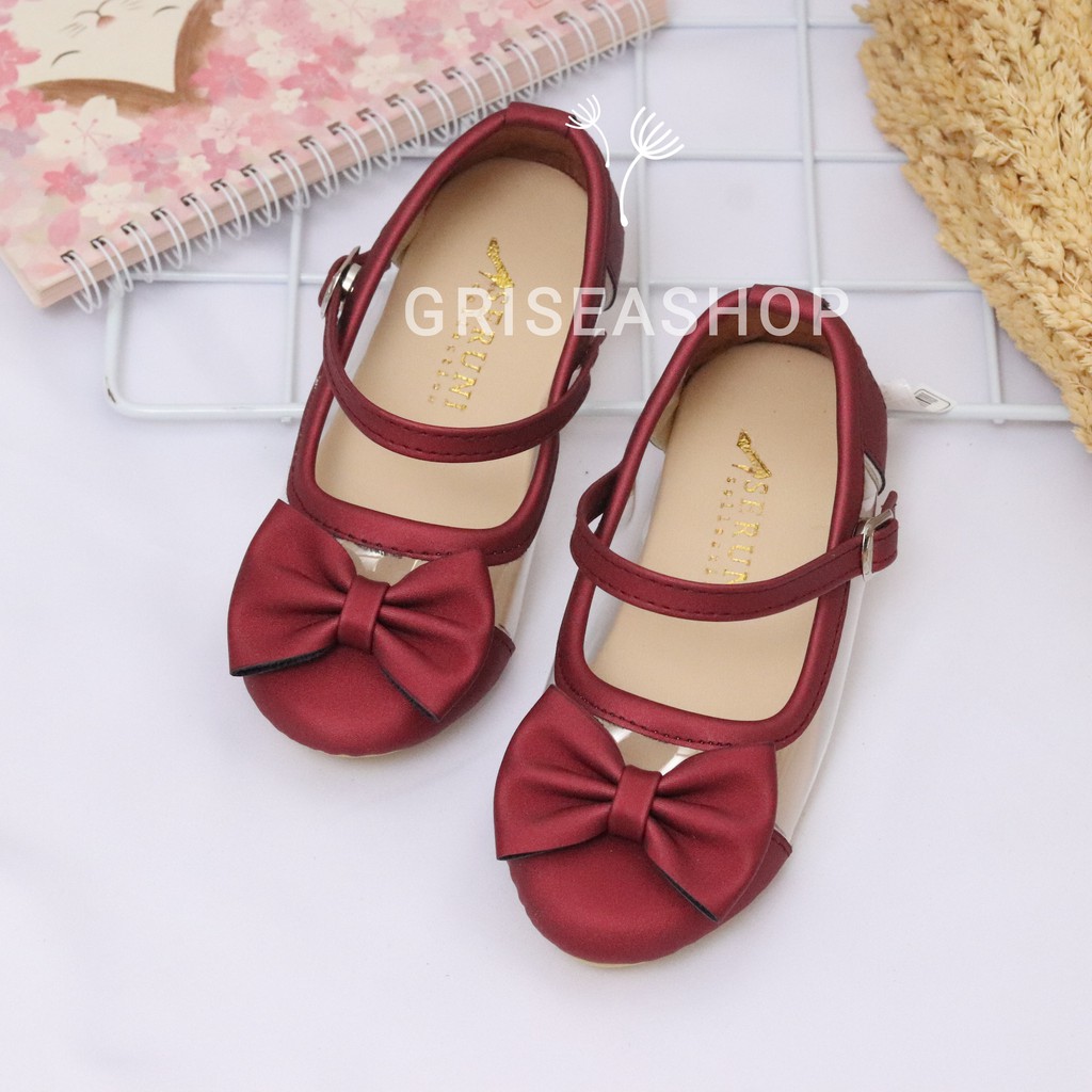 Seruni Sepatu Anak Cewek Kaca Pita Kupu-Kupu usia 1-5