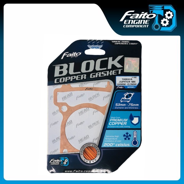 FAITO Paking Blok Gasket Copper Jupiter MX 0.3mm Diameter 66mm
