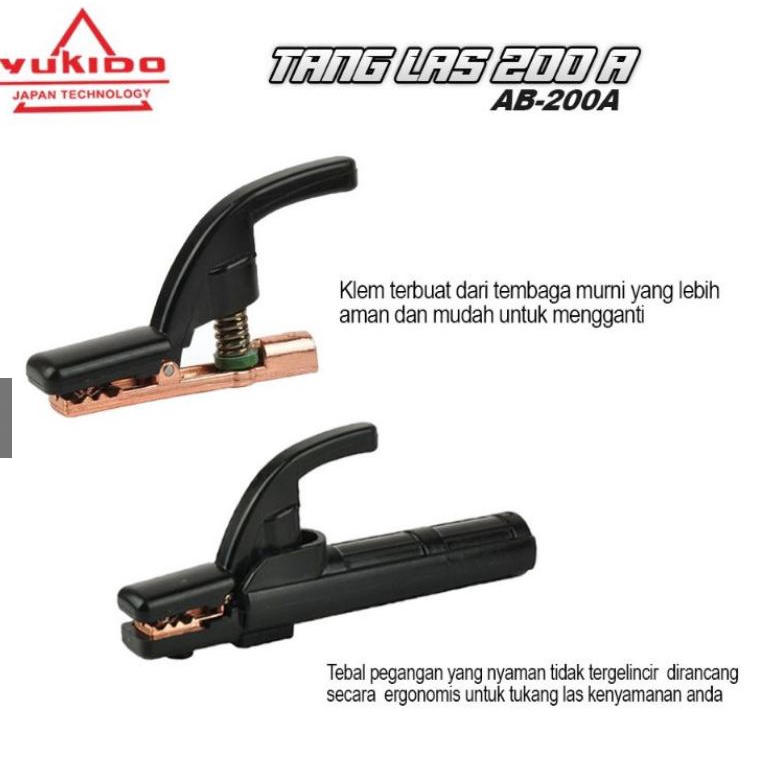 CUCI GUDANG !!! BISA COD YUKIDO Tang Las 200 ampere YUKIDO STANG LAS 200A ELECTRODE HOLDER 200 A ELECTROD HOLDER 200A