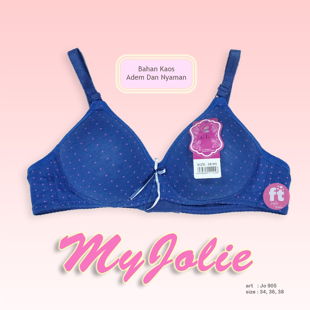 MyJolie | Bra NON KAWAT Bahan Katun / BH Katun / Motif LOVE dan BINTIK