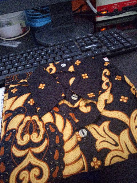 Batik Sarimbit Keluarga Motif Terbaru Pari Ngadek Abu Abu