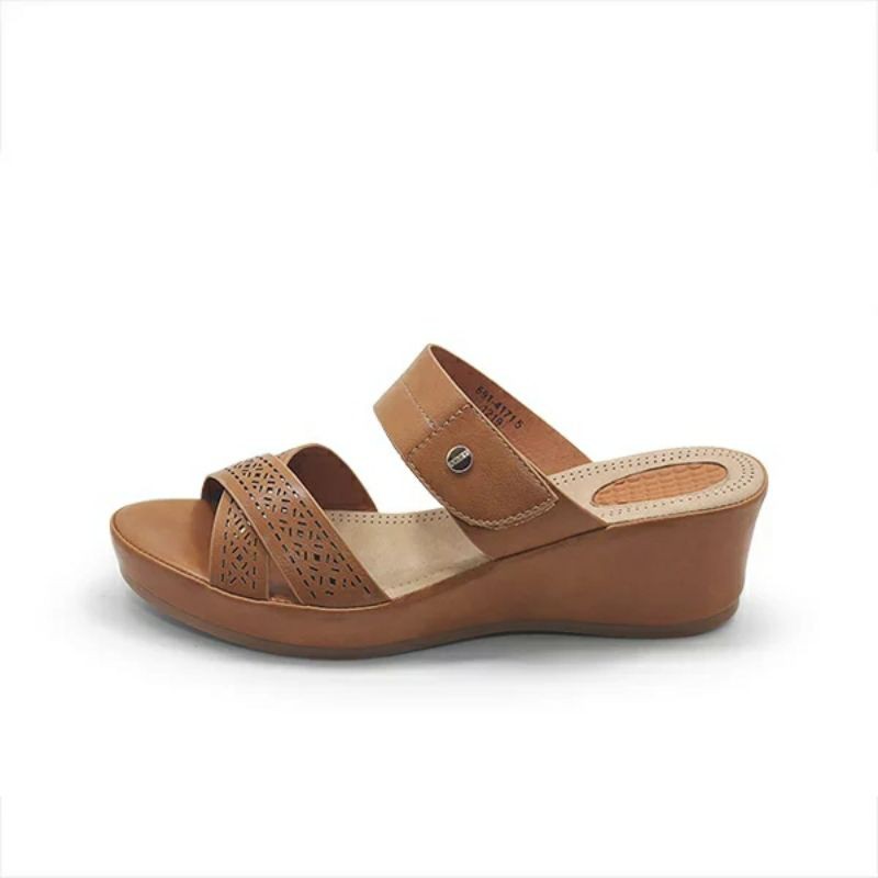 BATA COMFIT Sandal Wedges Wanita BETINA Brown-6714171