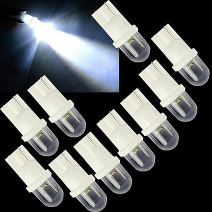 Lampu Led T10 Jagung 12V Senja Mobil Motor Sen Sein Speedometer Putih - Putih