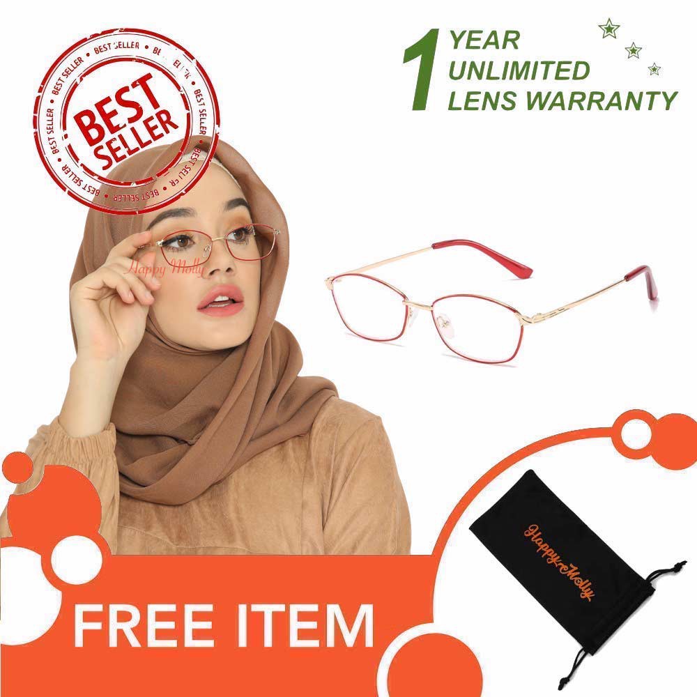 Kacamata Anti Radiasi Blue Ray Lens (Design Korea) Pria dan Wanita - HM674 ( Group ) FREE Sarung