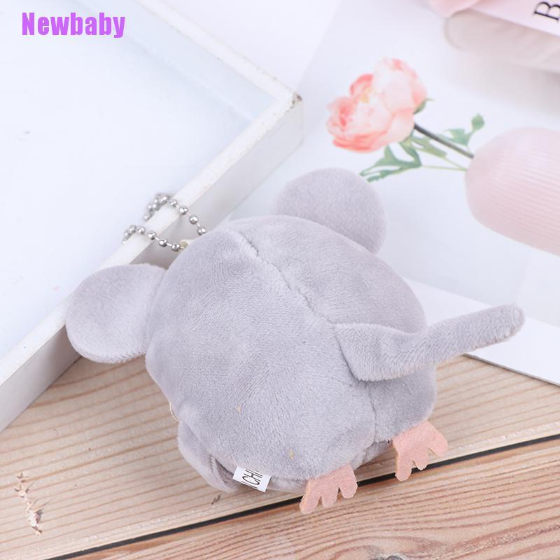 (Newbaby) Gantungan Kunci Boneka Tikus Bahan Plush Ukuran 8CM