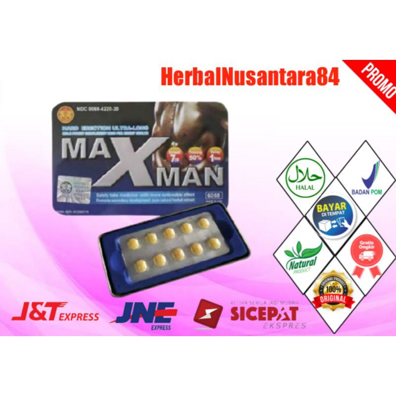 MAXMAN TABLET USA ASLI ISI 10 OBAT PRIA HERBAL