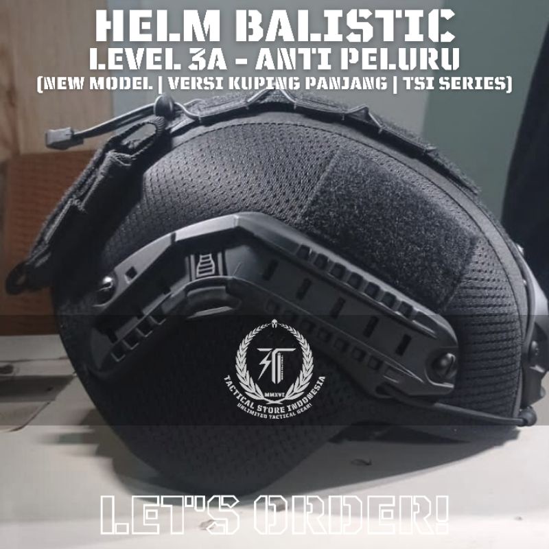 PROMO Helm Balistic Level 3 - Helm Baja / Helm Balistik Anti Peluru - Versi Kuping Panjang