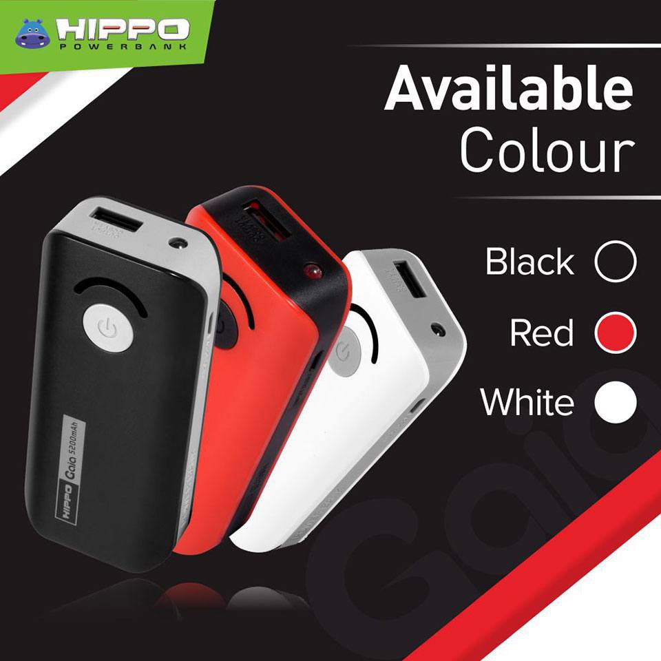 Hippo Power Bank Gaia 5200MAH Powerbank 5200 MAh Original Garansi Resmi Ori Hipo