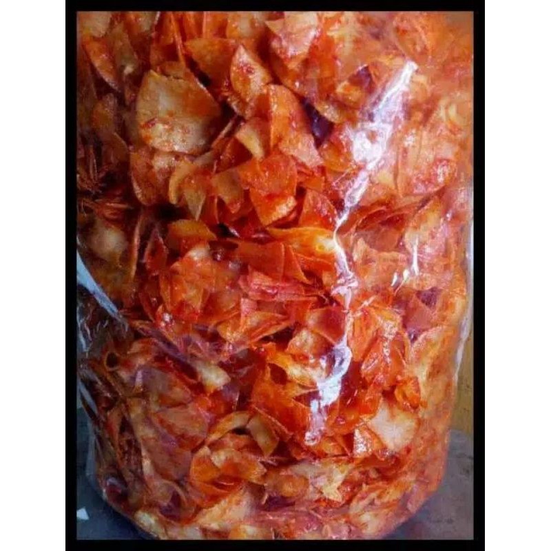 

KERIPIK SINGKONG PEDAS MANIS KEMASAN 60gr 500gr 1Kg