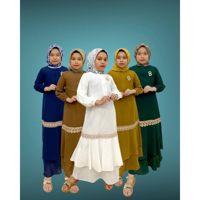 PB Prilly Busana - ARIEL GAMIS MALAYSIA RENDA MERMAID DRESS ANAK - GAMIS RENDA ANAK