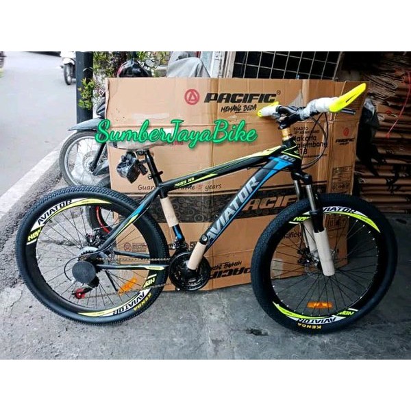 sepeda gunung mtb 26 aviator velg tinggi terbaru 2018