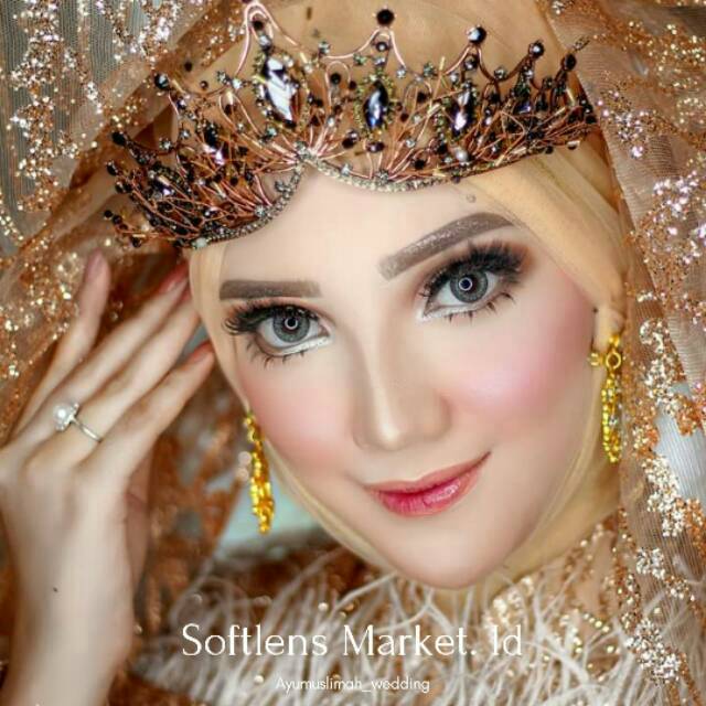 Softlens Belle Wedding by dreamcolor pernikahan botol gray brown lensa kontak