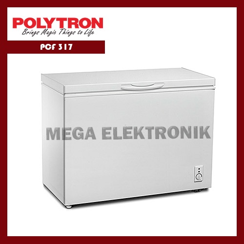 POLYTRON PCF 317 CHEST FREEZER BOX LEMARI PEMBEKU 300 LITER - KHUSUS JABODETABEK