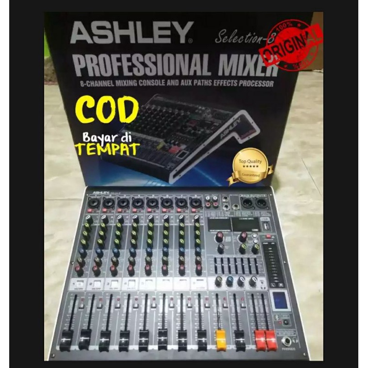 MIXER AUDIO ASHLEY SELECTION 8 / SELECTION8 8CH ORIGINAL ASHLEY BLUETOOTH-RECORDING-USB