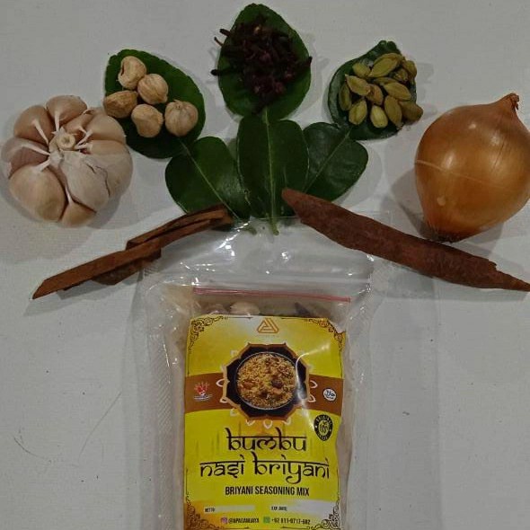 

Beras Basmati 200gr BONUS Bumbu Instan Briyani, Rempah & Kismis