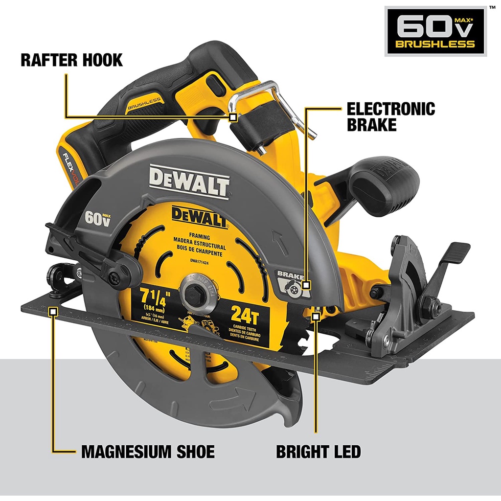 Mesin Potong Kayu Circular Saw Cordless 60V DCS578X2 DEWALT DCS 578