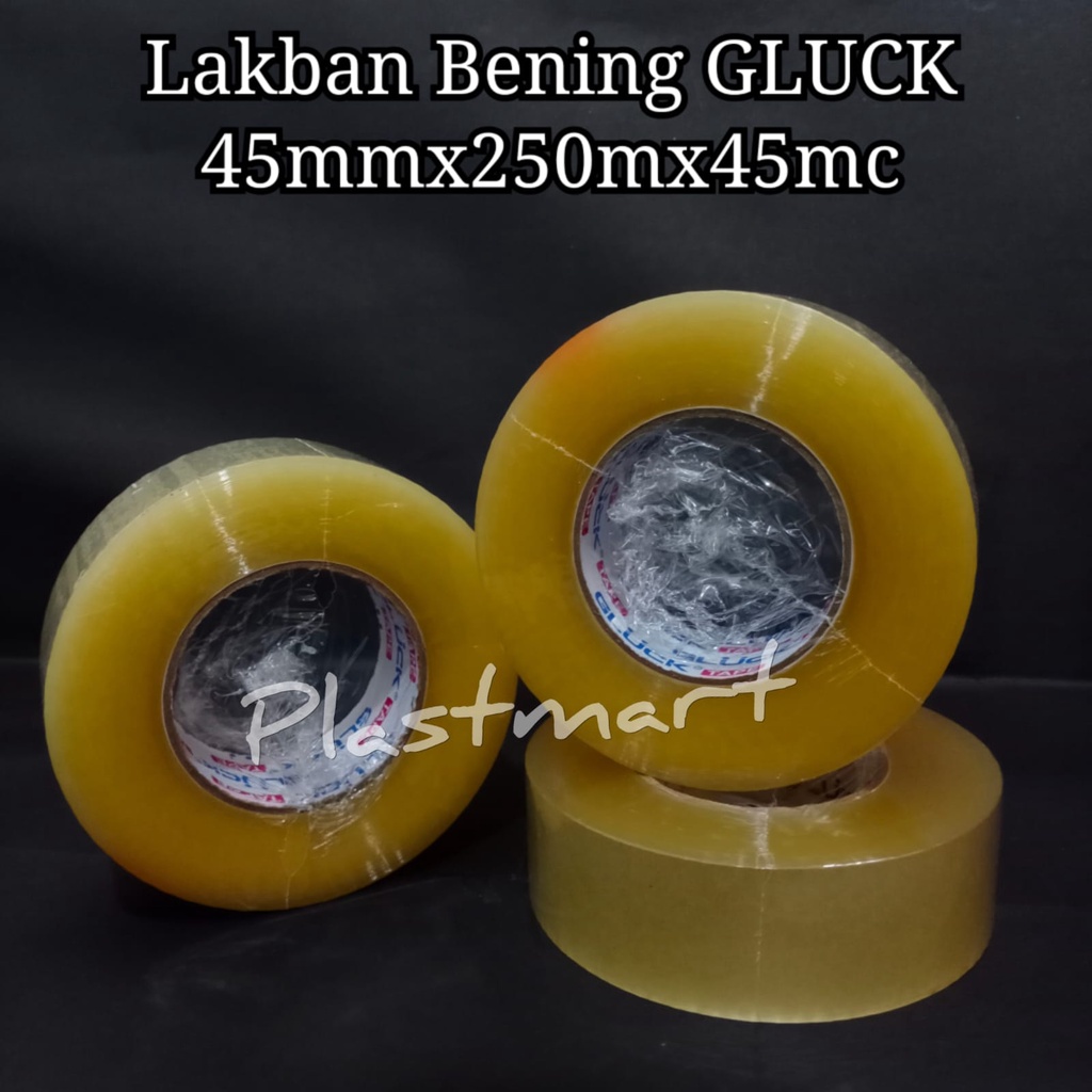 

Lakban Bening GLUCK 45mm x 250m x 45mc