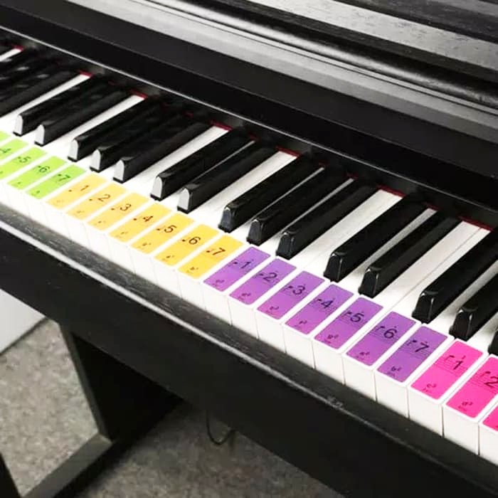 

Stiker Warna Warni Label Tuts Nada Keyboard Piano Notes Practice Sticker SV-882 Warna