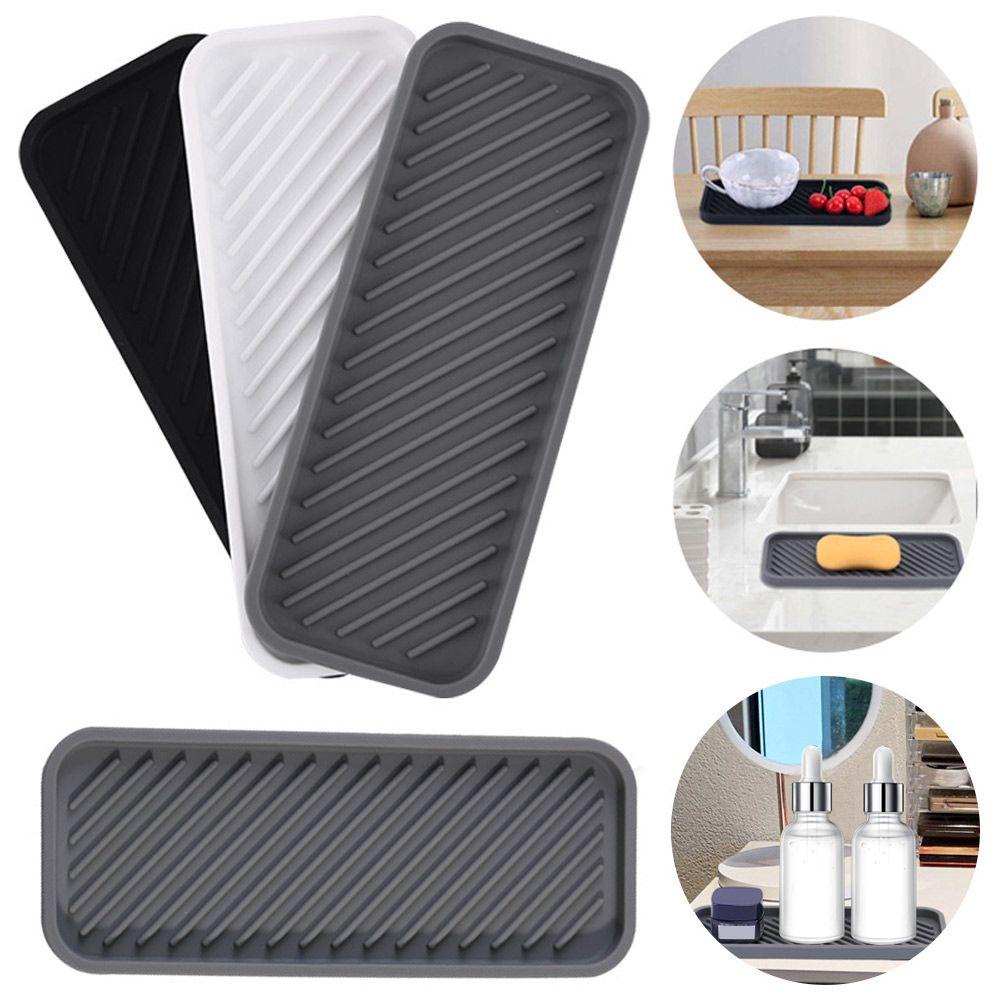 Chookyy Sabun Cuci Piring Silikon Meja Scrubber Sikat Spons Botol Organizer Sink Tray
