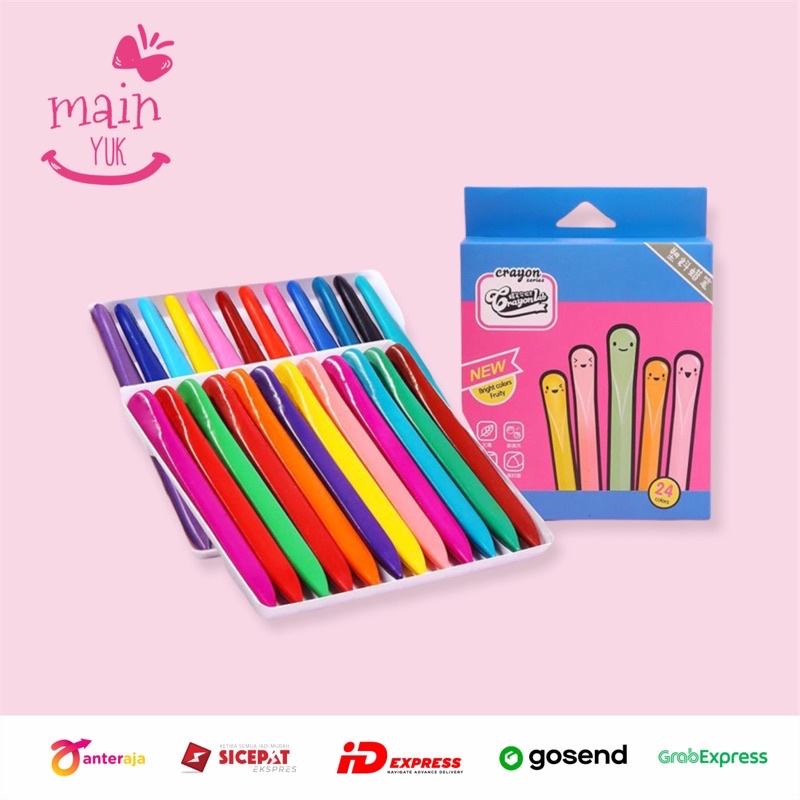 

Mainyuk - Triangular Crayon Non Toxic - Crayon Waterproof Plastic Crayon CRAYONLAB CRAYON LAB Crayon Anak Krayon Anak Oil Pastel