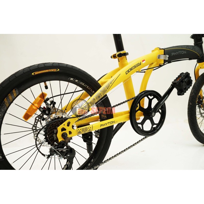 Khusus  Gojek/Grab Instan Sepeda Lipat Odessy Phyton Batik Edition 16 & 20 inch Pacific Shimano kredit cicilan Murah Garansi-4