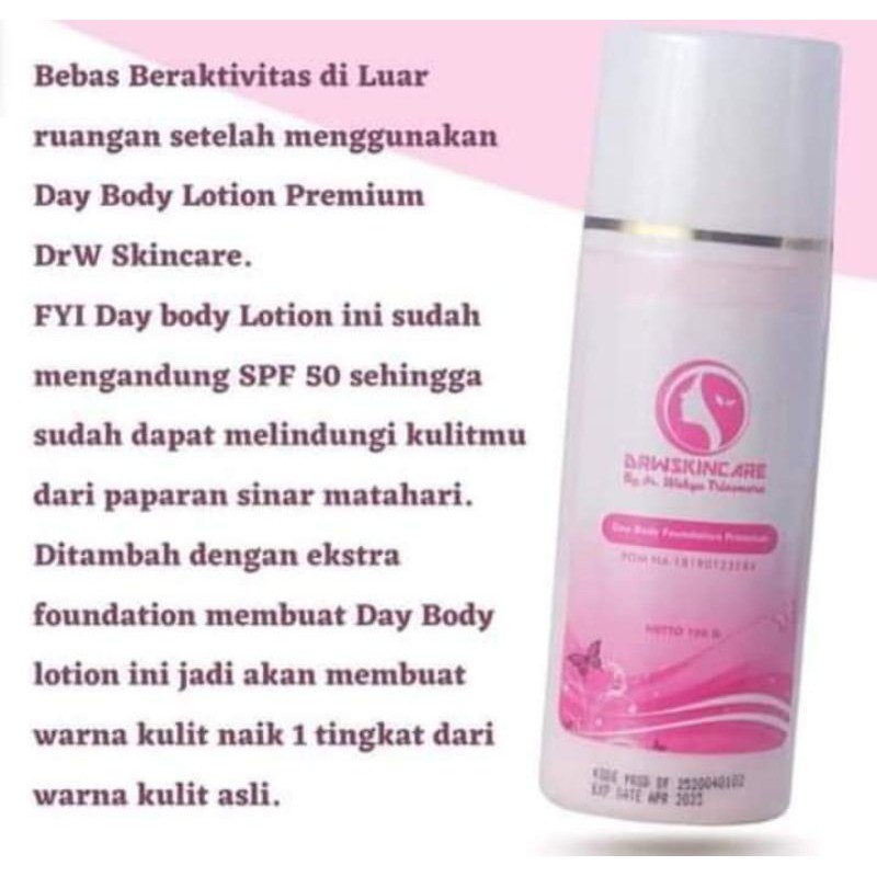 Day body lotion +foundation drw skincare
