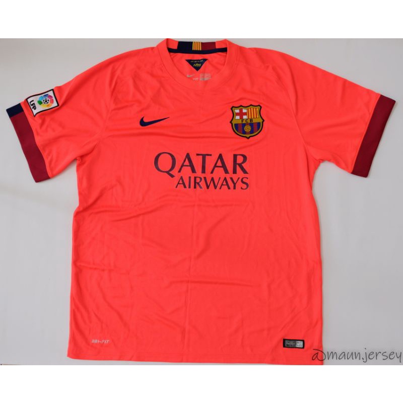 Jersey Original Barcelona 2014/15 Stadium Away preloved second