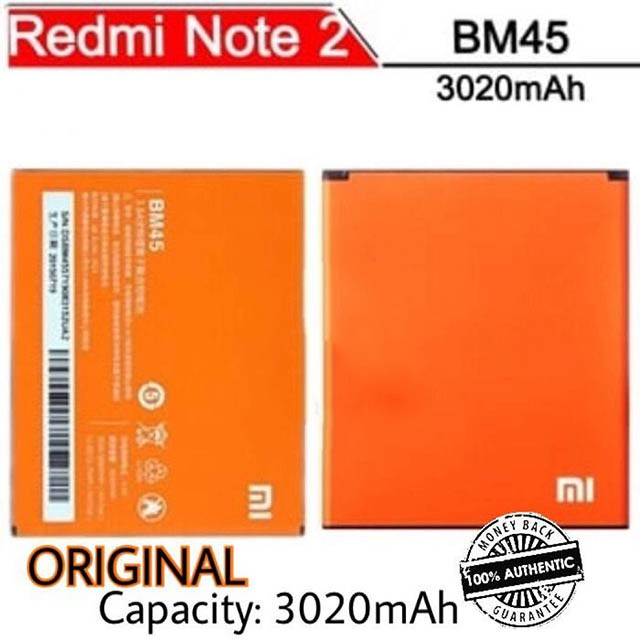 Baterai Xiaomi Redmi Note 2 - Batre Bm45 Xiaomi Redmi Note 2 Bm45 hp batray batu batrai