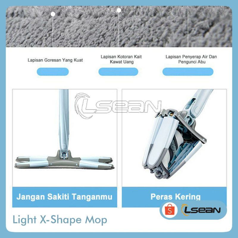 ALAT PEL PRAKTIS | MAGIC MOP LIGHT X-SHAPE MOP