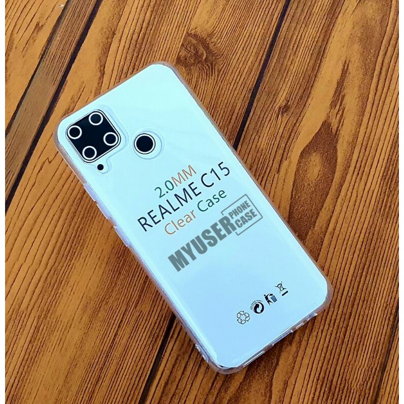 REALME C15 SILIKON BENING TRANSPARAN CASING SOFTCASE BAHAN TEBAL ANTi JAMUR