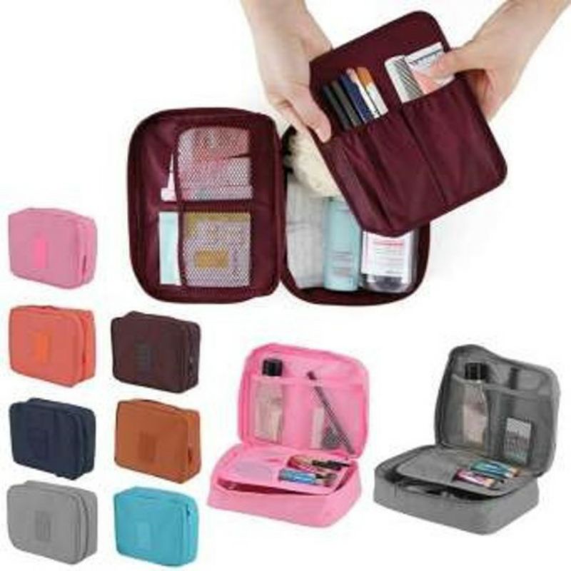 TRAVEL Monopoly Toiletries Bag Woman Polos / Tas Kosmetik / Travelmate / Travel Organizer