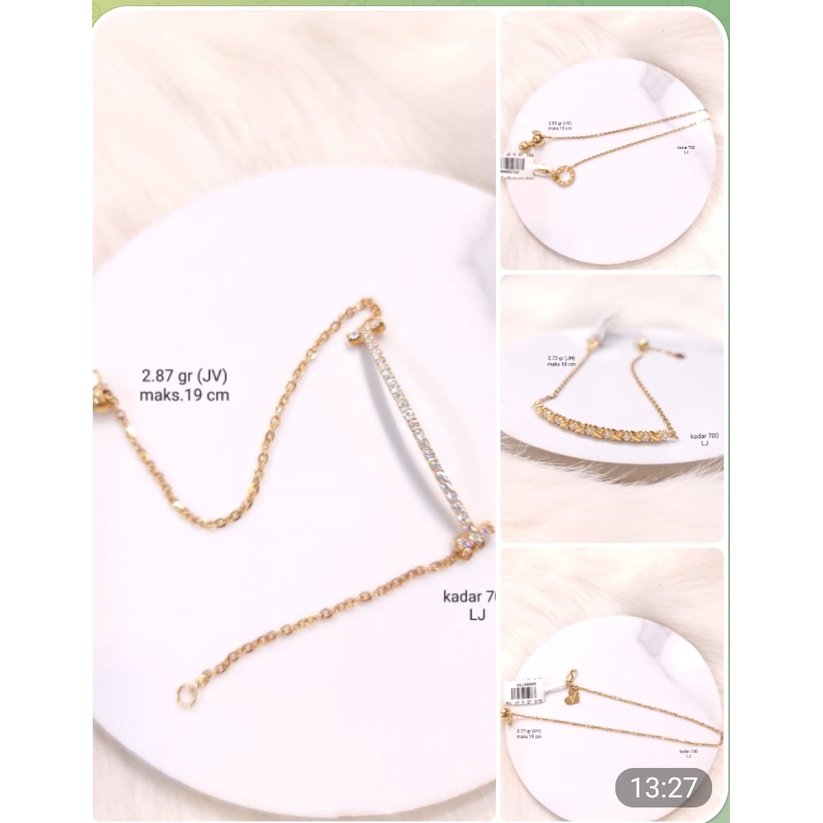 Gelang Rantai Dewasa Model Serut Kadar 700/70% dan 750/70%(LJ) aurel