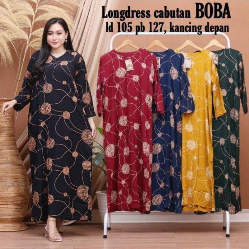 DASTER LONGDRESS LD 100-110 DADA KANCING LENGAN PANJANG BUSUI BAHAN RAYON SANTUNG BERKUALITAS.