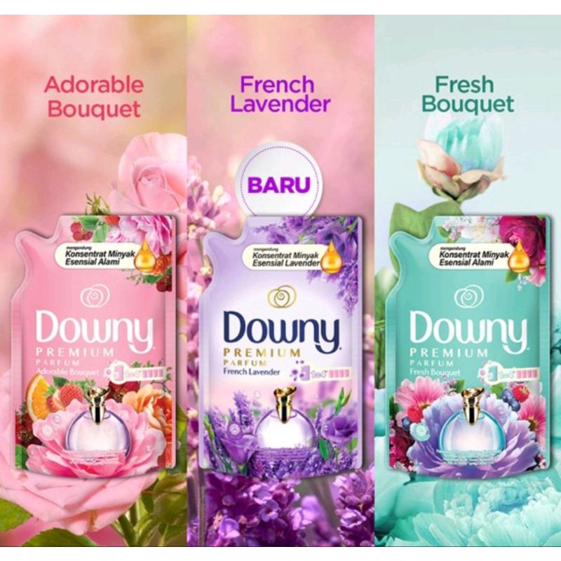 900ML DOWNY PREMIUM KONSENTRAT 550ML PELEMBUT DAN PARFUM PEWANGI PAKAIAN ADORABLE FRESH BOUQUET 550ml PURE COTTON LOVE