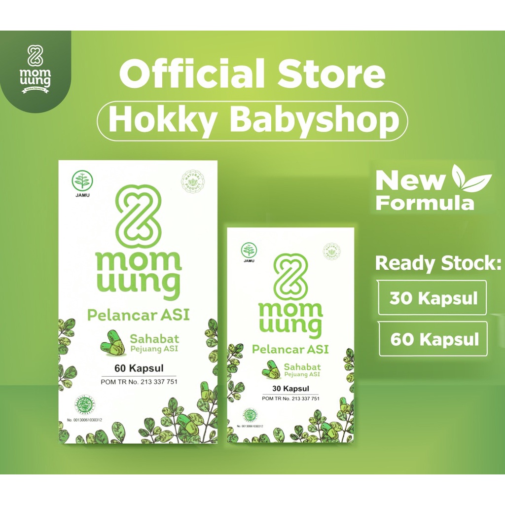 Herbal ASI Booster MOM UUNG Pelancar Asi Kapsul Kelorcap Kelor Momuung